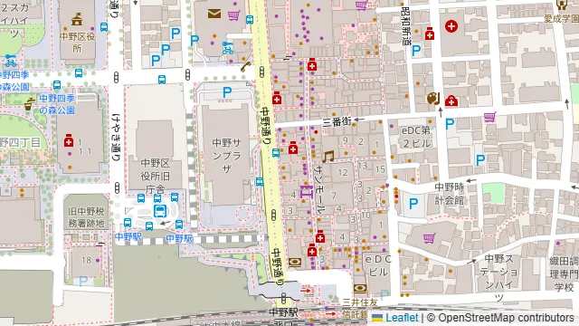 ネオビストロ MURA ハンドメイドキッチン 中野店の周辺地図