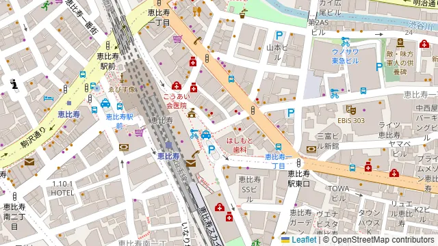 ROOF TOP YEBISU TERRACEの周辺地図