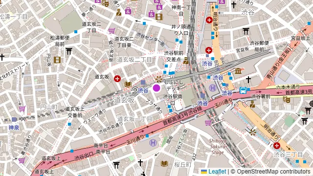 Darts UP 渋谷駅前の周辺地図
