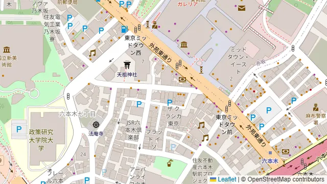 FLARE（フレア）六本木ミッドタウン前の周辺地図